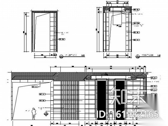 五星酒店首层电梯厅施工图施工图下载【ID:161982165】