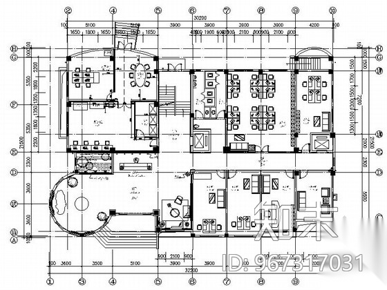[青岛]某高档投资集团办公楼装修图cad施工图下载【ID:967317031】