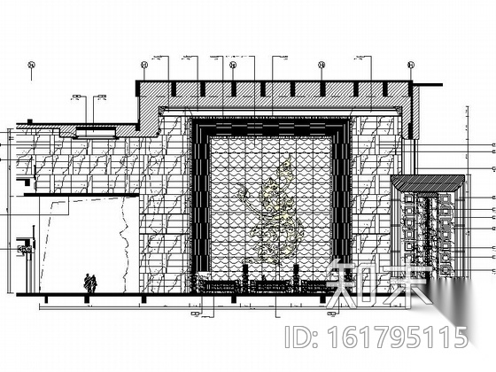 [重庆]某国际酒店负一层大堂施工图cad施工图下载【ID:161795115】