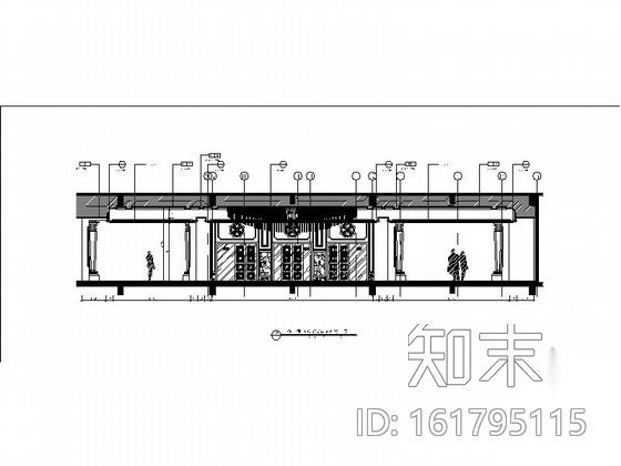 [重庆]某国际酒店负一层大堂施工图cad施工图下载【ID:161795115】