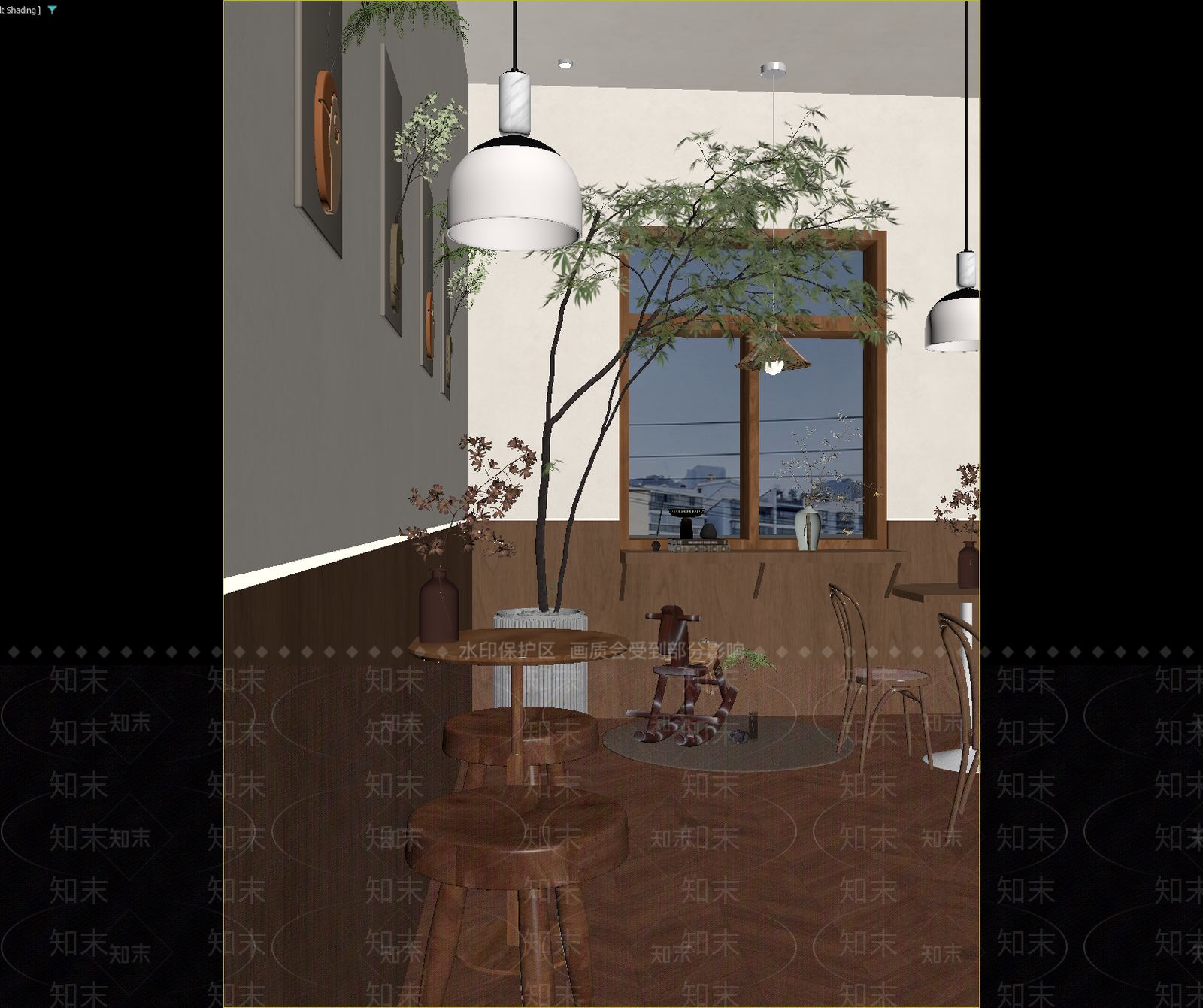 中古咖啡厅3D模型下载【ID:1214856380】
