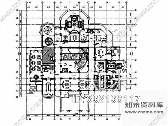 施工图广州奢华文化休闲中心B栋室内装修施工图含效果cad施工图下载【ID:632138117】