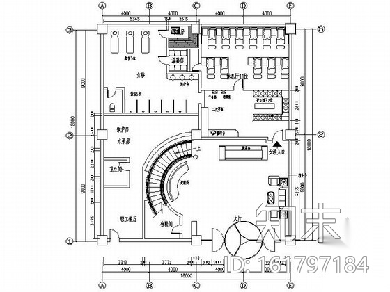 桑拿洗浴休闲中心装修图cad施工图下载【ID:161797184】