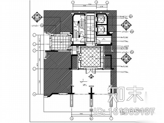 [上海]富丽堂皇五星级花园酒店大堂楼梯间室内装修施工图施工图下载【ID:161905137】