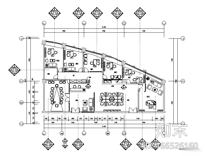[山东]混搭风格置业有限公司办公空间设计施工图（附效果...cad施工图下载【ID:166526160】