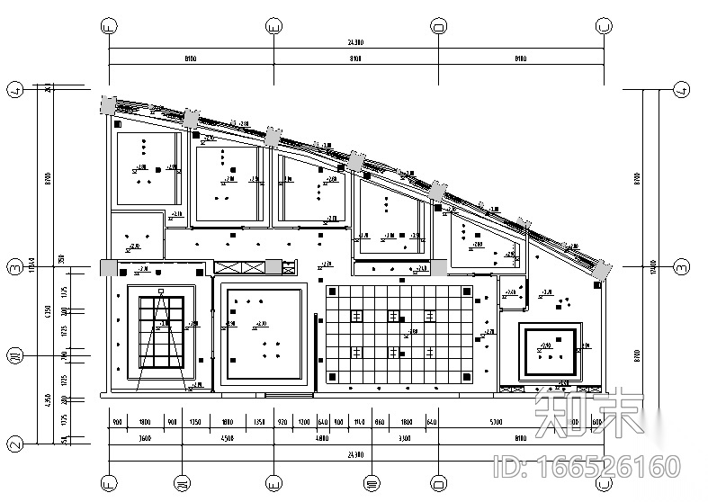 [山东]混搭风格置业有限公司办公空间设计施工图（附效果...cad施工图下载【ID:166526160】