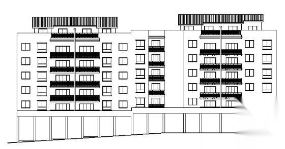 荣泰春天某七层住宅楼建筑施工图cad施工图下载【ID:149572173】
