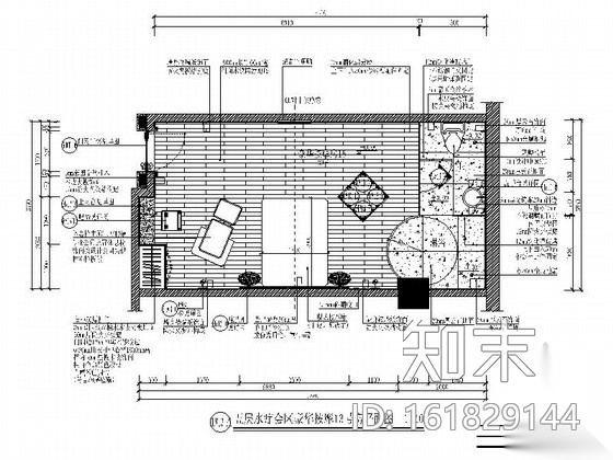 [山西]经济商圈现代休闲水疗会所装修施工图cad施工图下载【ID:161829144】