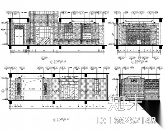 [北京]东方小夏威夷简约现代别墅装修CAD施工图（含效果...施工图下载【ID:166282148】