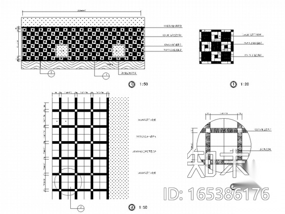 [河北]行政办公楼区景观设计全套施工图cad施工图下载【ID:165386176】