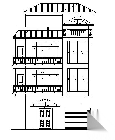 某四层私人住宅楼建筑方案图cad施工图下载【ID:149896169】