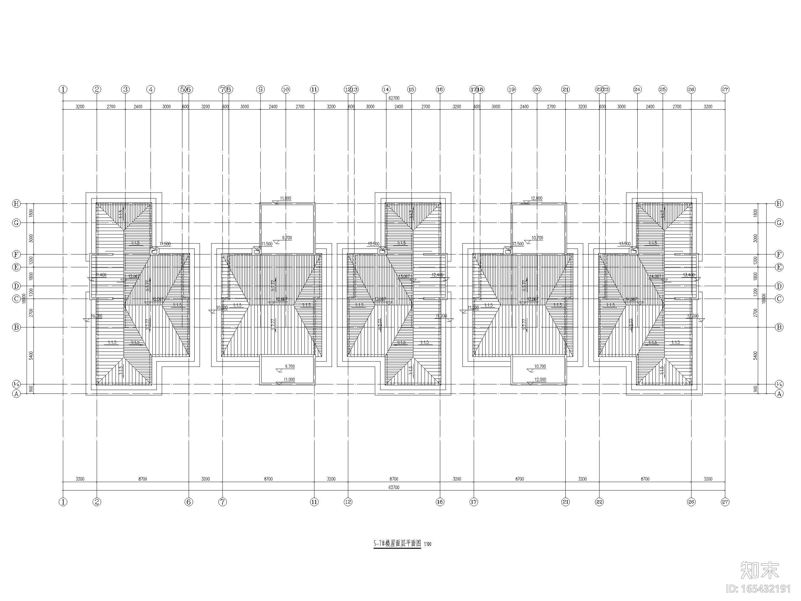 8套类独栋别墅平面户型设计（CAD）施工图下载【ID:165432191】