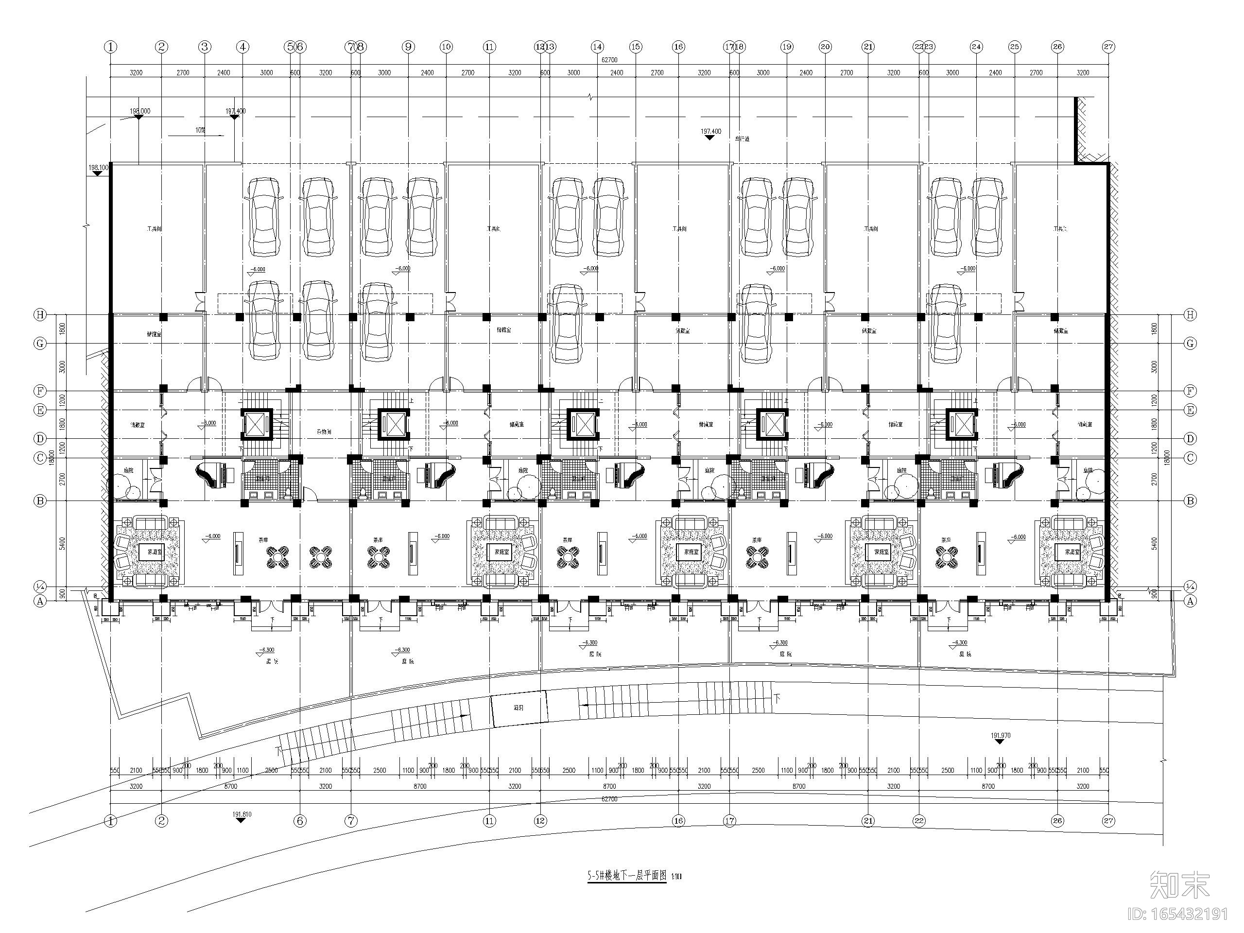 8套类独栋别墅平面户型设计（CAD）施工图下载【ID:165432191】