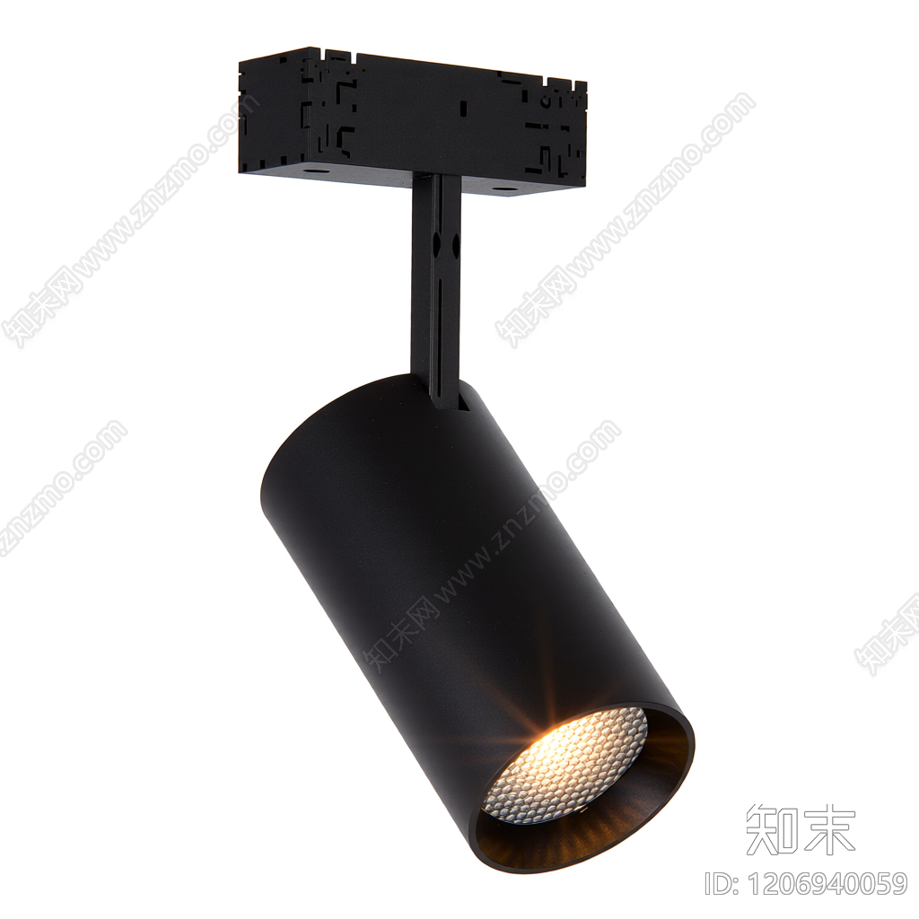 黑色轨道射灯3D模型下载【ID:1206940059】