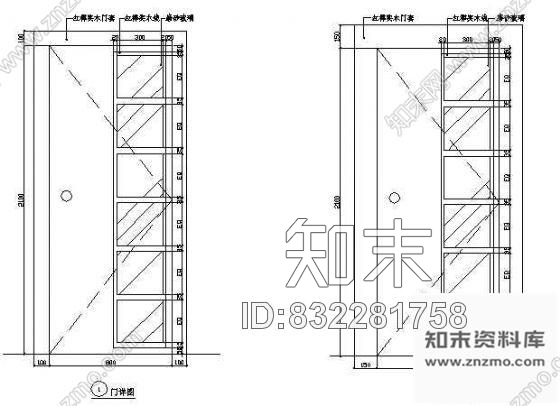 门详图cad施工图下载【ID:832281758】