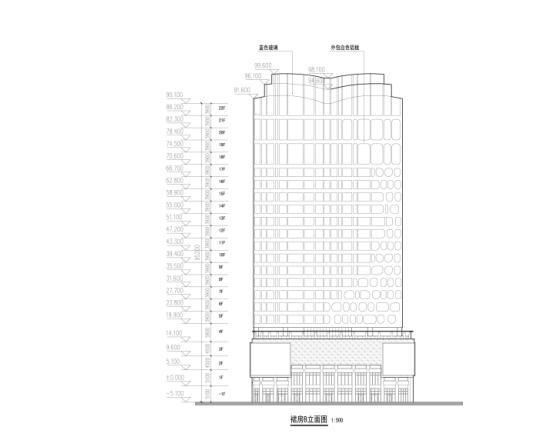 [深圳]22层现代风格城市综合体建筑设计方案文本cad施工图下载【ID:151738111】