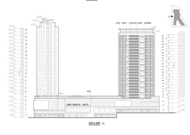 [深圳]22层现代风格城市综合体建筑设计方案文本cad施工图下载【ID:151738111】