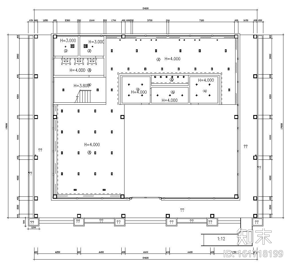 后现代风格售楼处全套施工图（附效果图）cad施工图下载【ID:161718199】