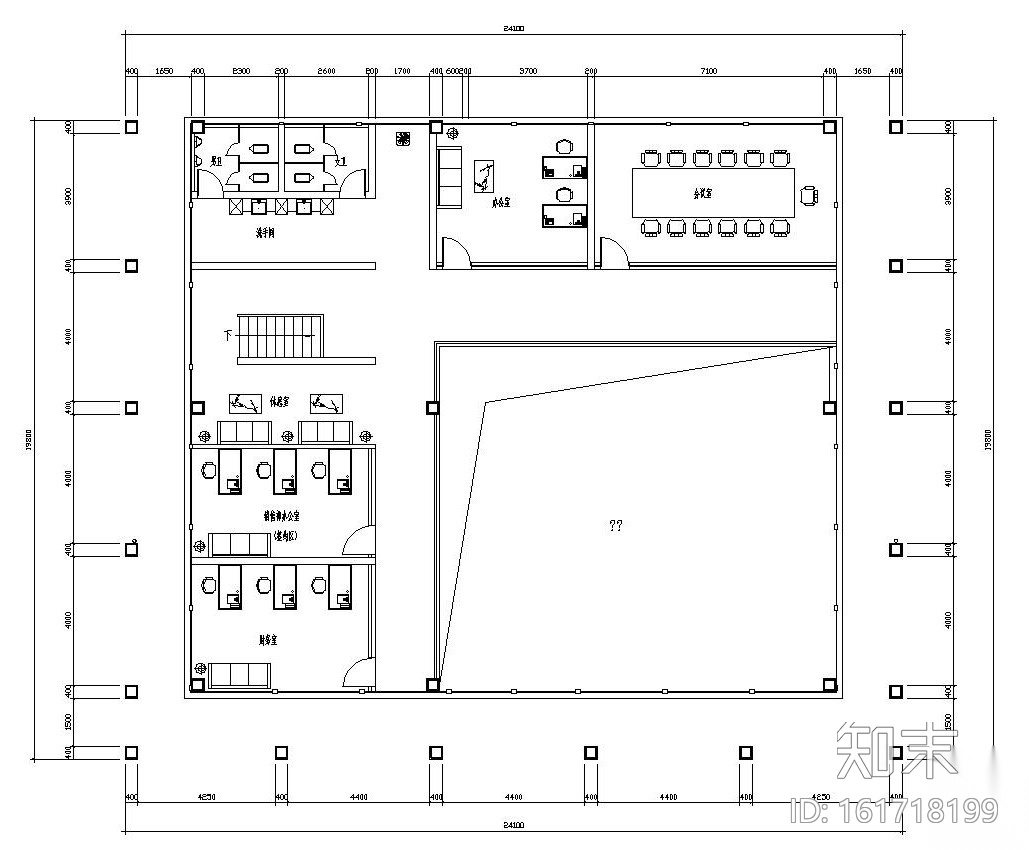 后现代风格售楼处全套施工图（附效果图）cad施工图下载【ID:161718199】