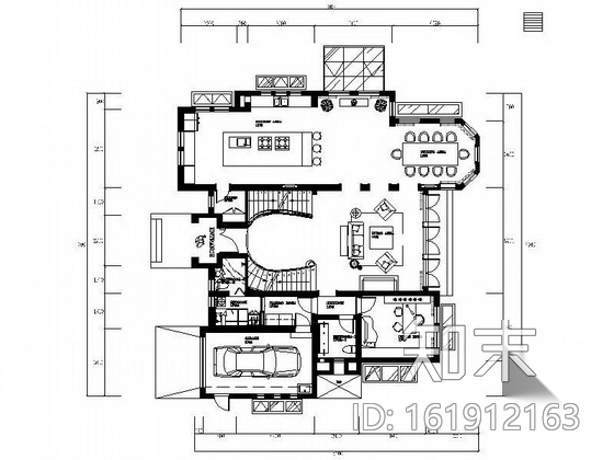 某二层别墅设计施工图cad施工图下载【ID:161912163】