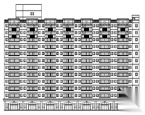 某十二层学生宿舍楼建筑方案图cad施工图下载【ID:149852120】