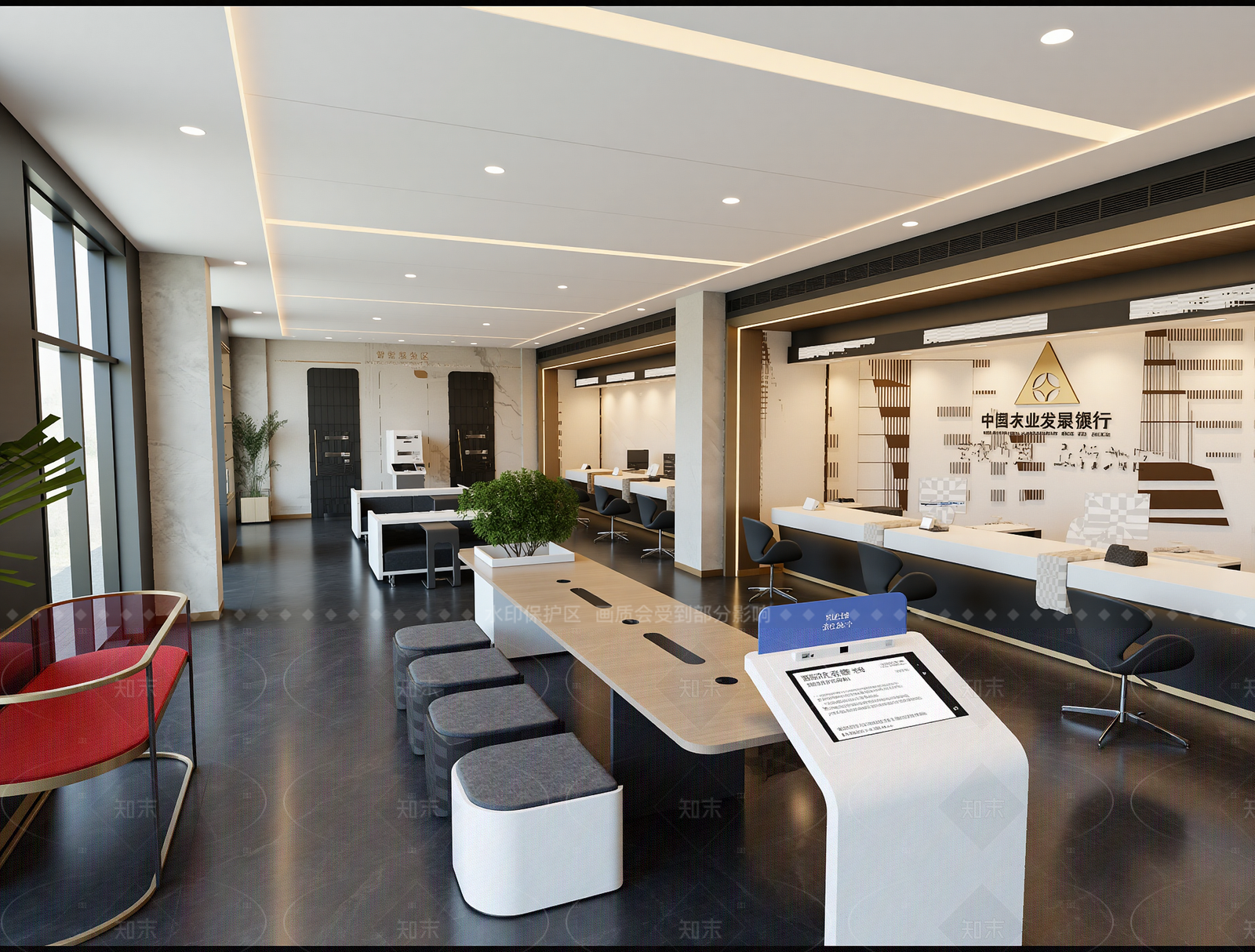 现代银行3D模型下载【ID:1214568427】