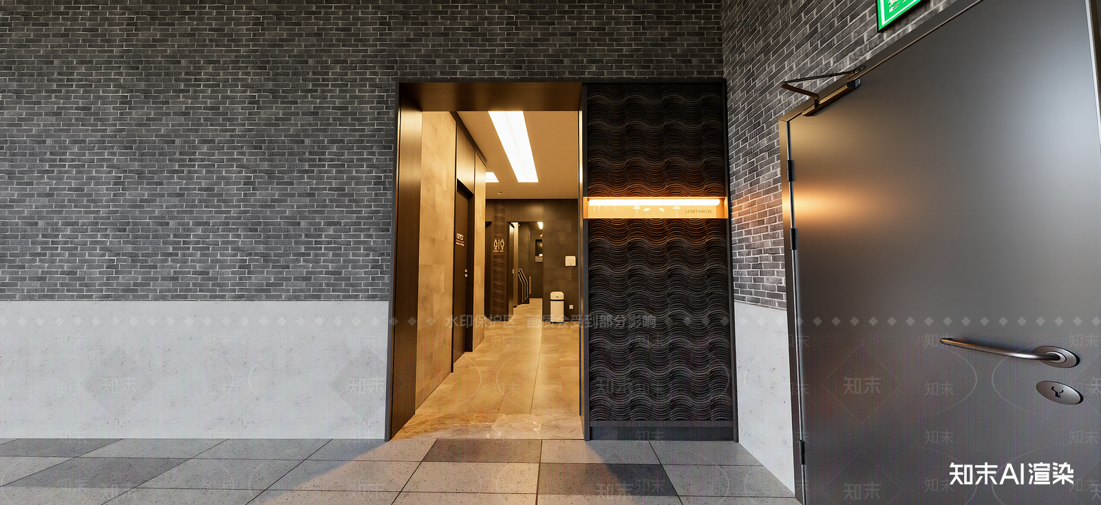 新中式酒店卫生间SU模型下载【ID:1222131500】