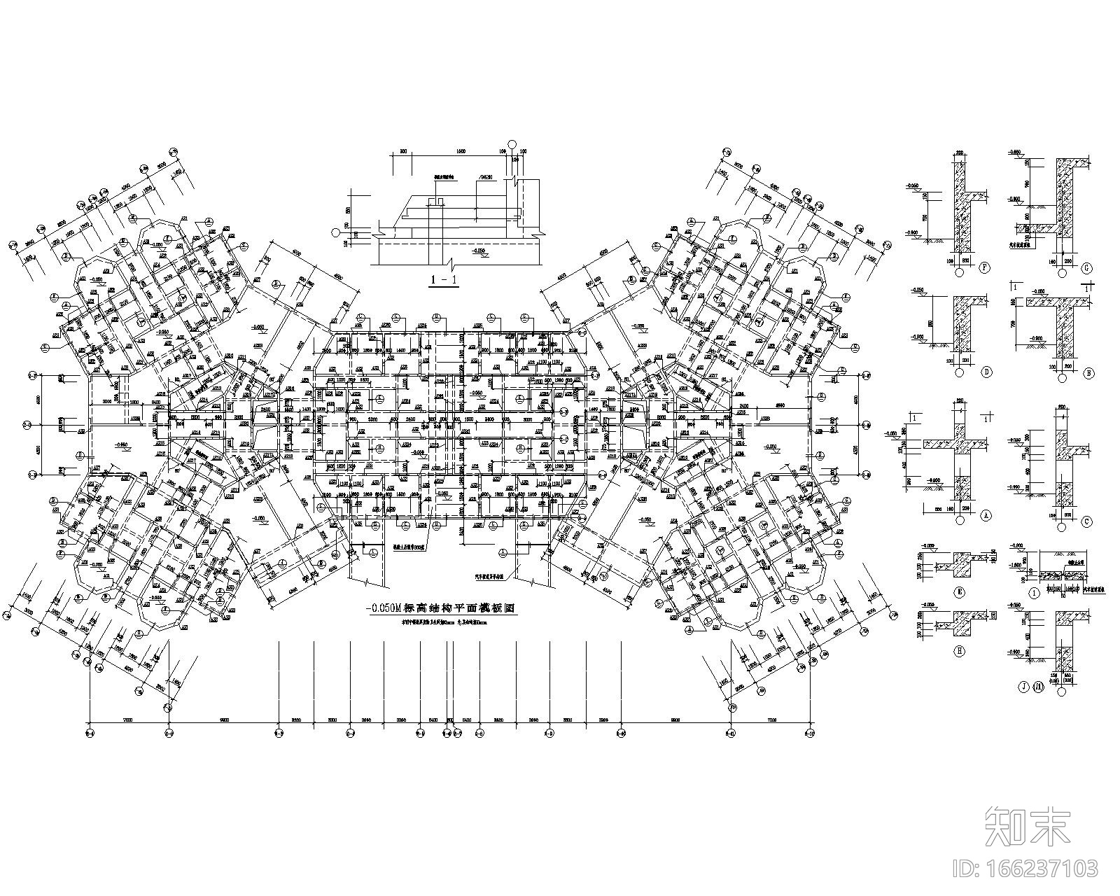 22层商办建筑cad施工图下载【ID:166237103】