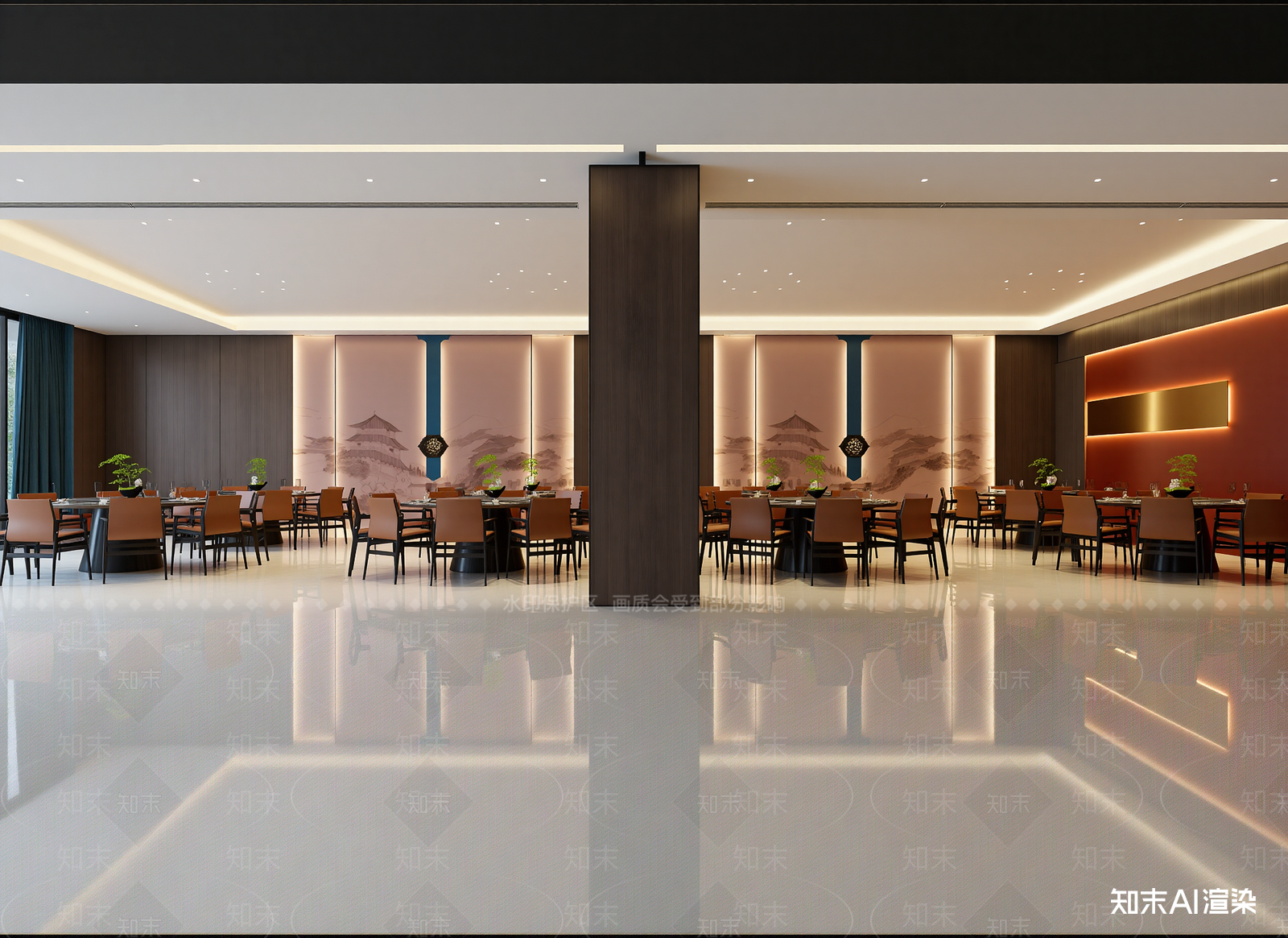 新中式中餐厅3D模型下载【ID:1214716717】