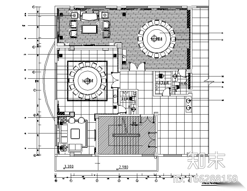 [福建]混搭风格三明大田检察院办公空间设计施工图（附效...cad施工图下载【ID:166288159】