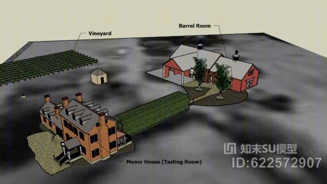 Virginia拉格兰奇葡萄酒厂SU模型下载【ID:622572907】