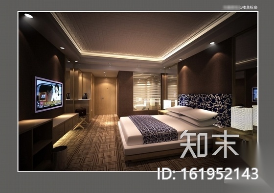 [浙江]某旅游胜地酒店客房室内装修施工图（含效果）cad施工图下载【ID:161952143】