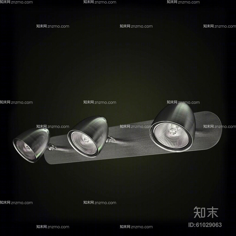 现代金属筒灯射灯3D模型下载【ID:61029063】