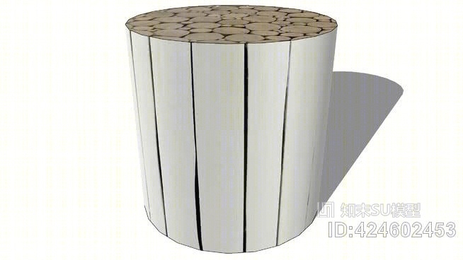 块木头沙发41厘米didda白色，家世界，参考：155446SU模型下载【ID:424602453】