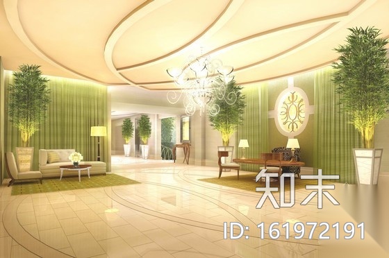 [苏州]某五星级酒店大堂施工图（含效果）cad施工图下载【ID:161972191】