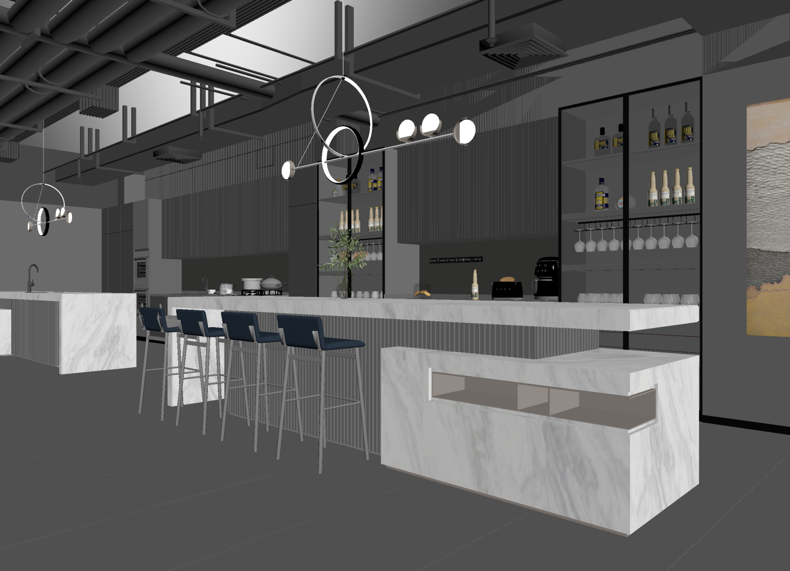 现代酒吧3D模型下载【ID:1214413014】