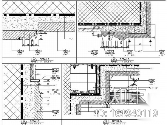 [成都]现代豪华酒店标准双人间室内装修图cad施工图下载【ID:161940119】