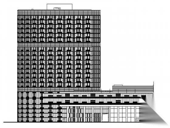 [长沙]某医院二十三层医疗急救外科大楼建筑施工图cad施工图下载【ID:166805117】