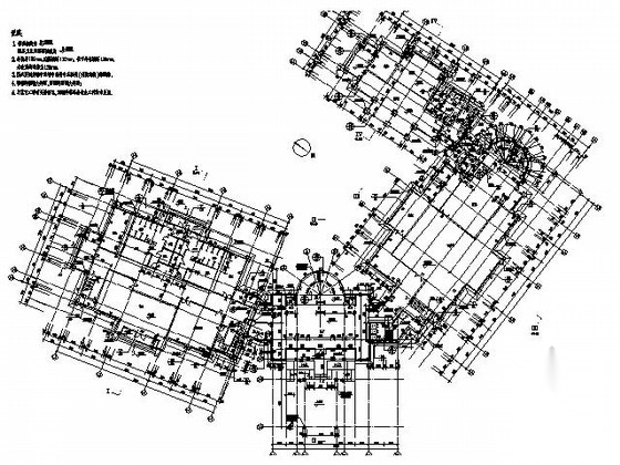[广东]某居住区西班牙风格会所建筑施工图cad施工图下载【ID:166574152】