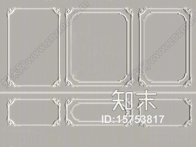 欧式石膏线条下载3D模型下载【ID:15753817】