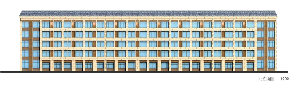 [山东]中轴对称式微弧型企业宿舍建筑设计方案文本cad施工图下载【ID:165943137】