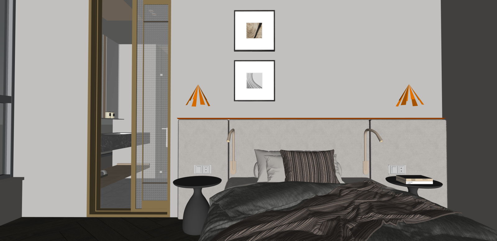 现代家居卧室SU模型下载【ID:1216002351】