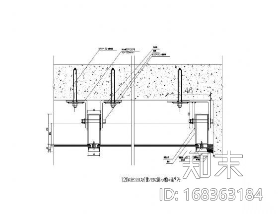 隐框幕墙立梃上墙横剖面节点图Ⅲcad施工图下载【ID:168363184】