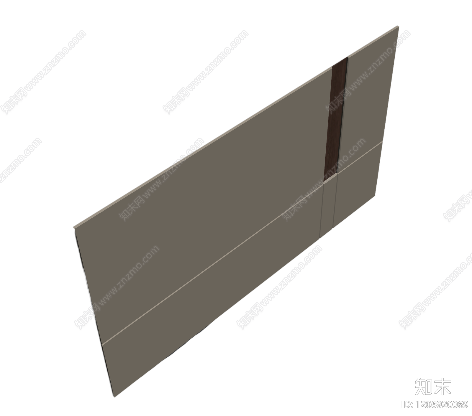 平板隔断带木条3D模型下载【ID:1206920069】