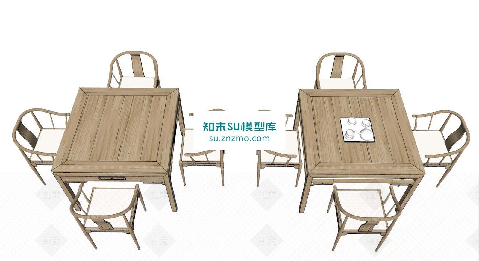 室内茶桌SU模型下载【ID:167326271】