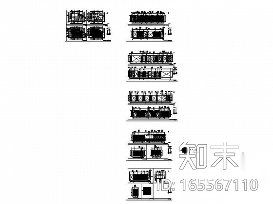 新中式零点餐厅室内装修图cad施工图下载【ID:165567110】