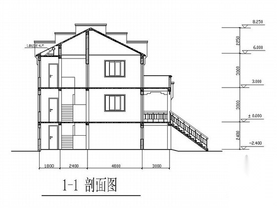 某农村二层小康住宅方案图cad施工图下载【ID:165617162】
