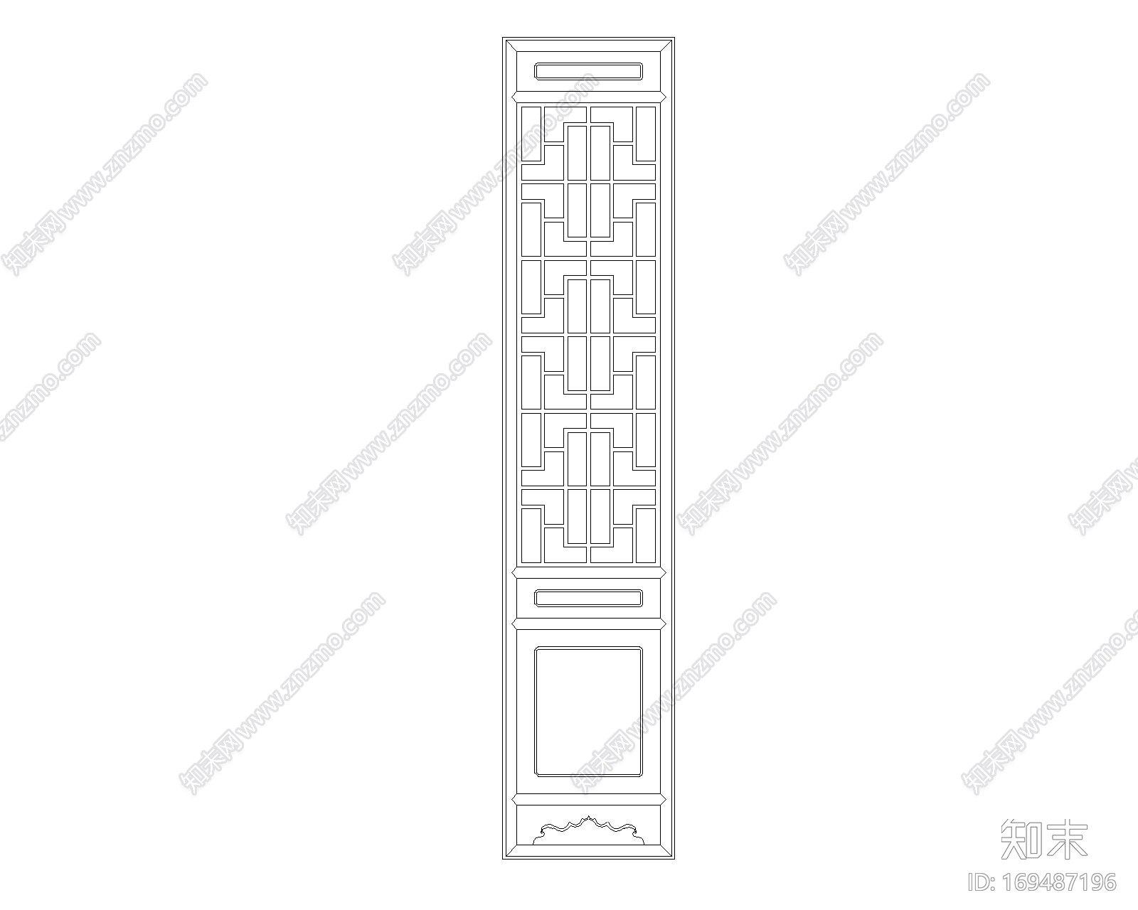 中式格子门图集cad施工图下载【ID:169487196】