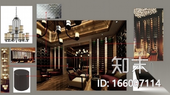 [三亚]典雅新中式接待中心红酒吧及KTV装修施工图（含效...cad施工图下载【ID:166007114】
