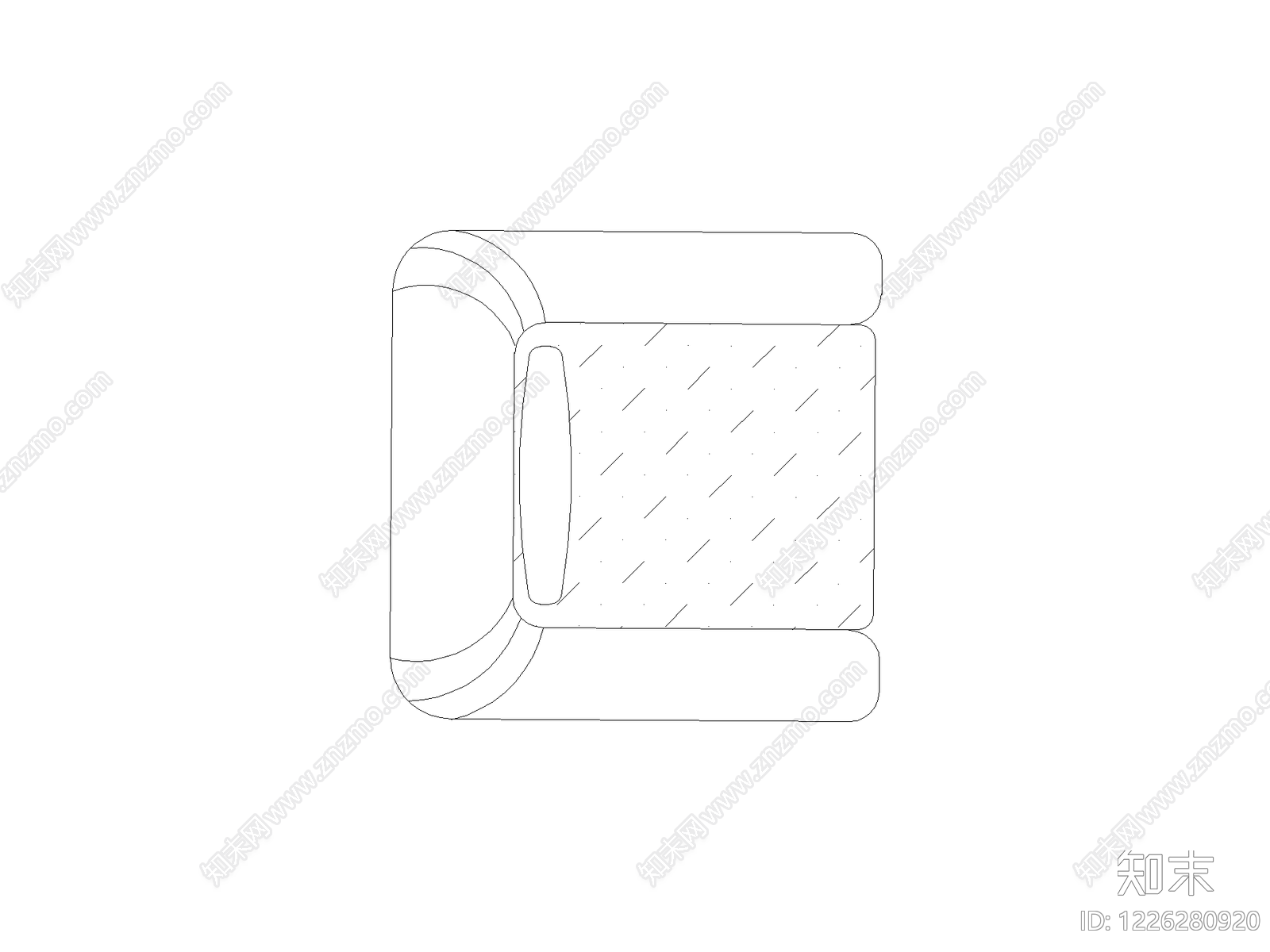 沙发cad施工图下载【ID:1226280920】